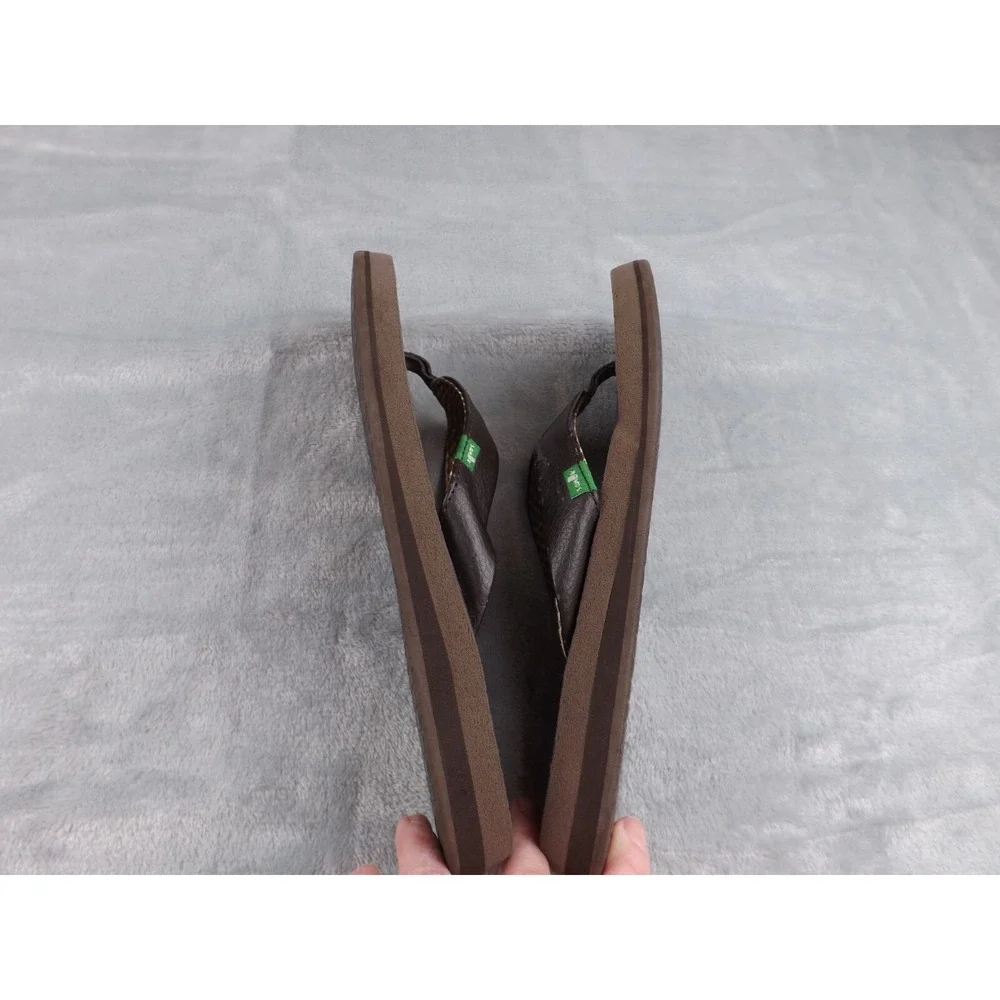 Sanuk Flip Flops Men's Size 7 Brown Sandals‎ Casual Beach